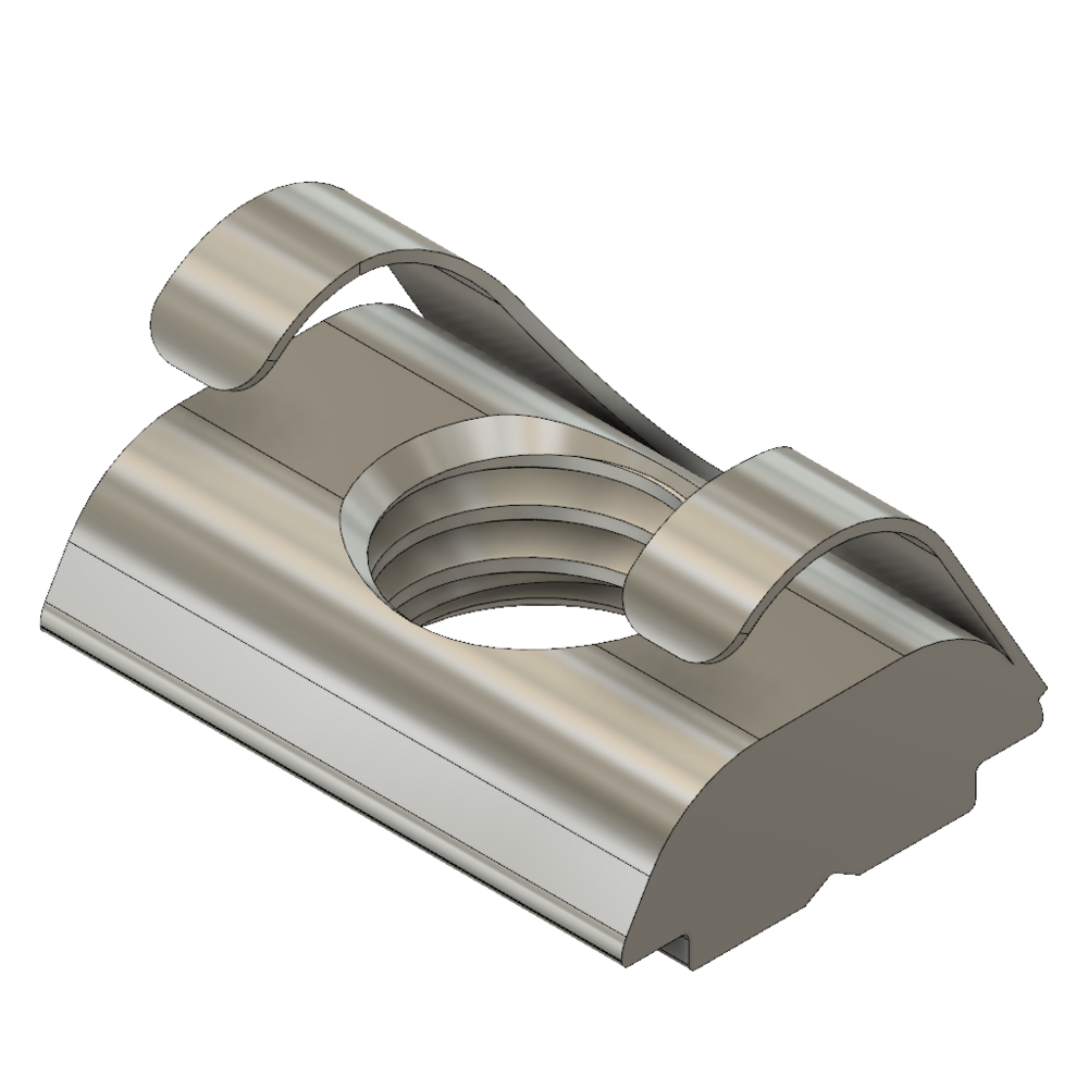 M8S30-PF-3 MODULAR SOLUTIONS STAINLESS STEEL FASTENER<BR>M8 SQUARE NUT 30 W/POSITION FIX